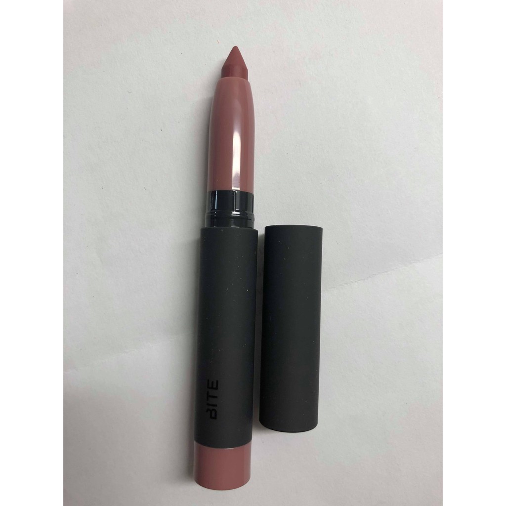 Son bút chì Bite Beauty Matte Crème Lip Crayon màu Glace Minisize 1g không hộp