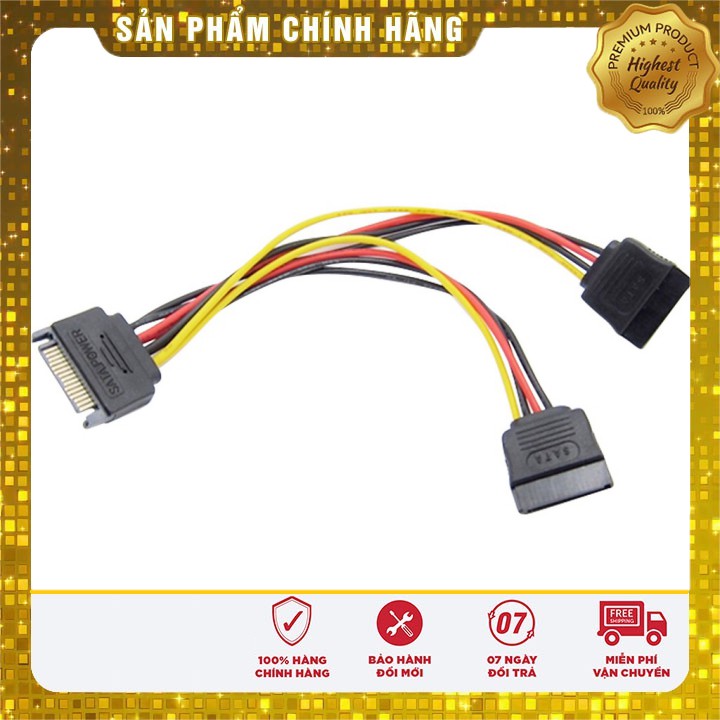 Cáp Chia Nguồn SATA 1 ra 2 (Xả Kho)  Dây Nguồn HDD Sata 1 Ra 2 - sata 1-2.DCNS