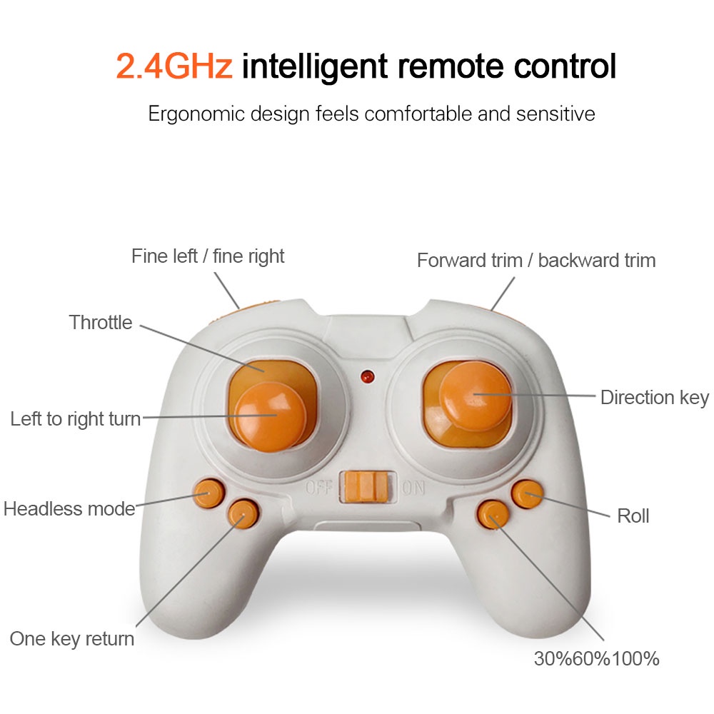 Máy bay điều khiển từ xa 4 trục 2.4G siêu nhỏ cho trẻ em