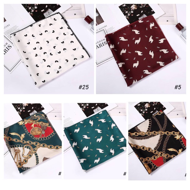 Khăn lụa bandana kích thước 50*50 phụ kiện thời trang KING9