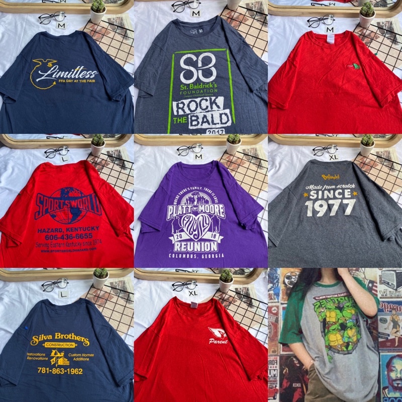 [LẪN SIZE - Thun Mỹ 2hand ] Áo thun / Áo phông Mỹ Secondhand / 2hand loại 1 lẫn size (được chọn size, chọn mẫu)