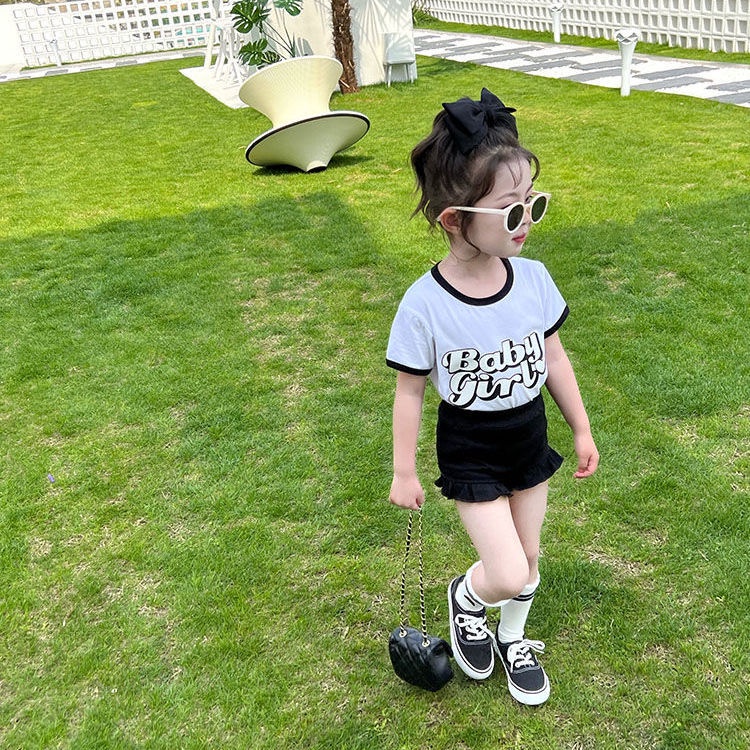 Bộ Áo Thun Tay Ngắn + Quần Short Phong Cách Hàn Quốc Dễ Phối Đồ Thời Trang Mùa Hè Cho Nữ 5