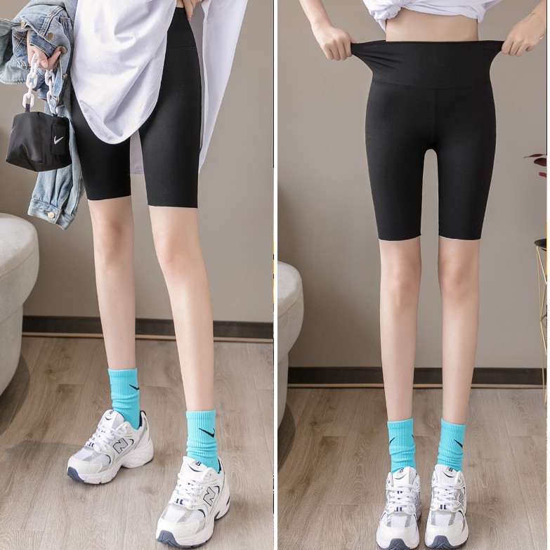 [Mã FAMAYWA giảm 10K đơn 50K] Quần Legging Lửng Nữ Biker Trendy Cạp Cao Hàng Quảng Châu