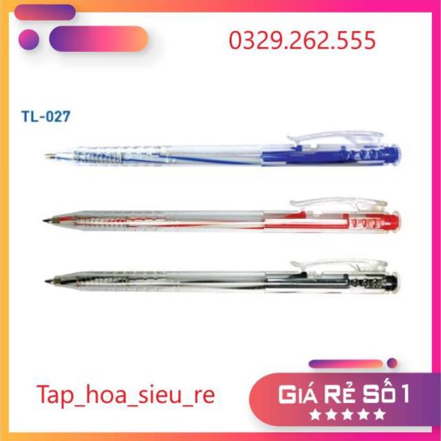 (Rẻ Vô địch) Hộp 20 bút bi thiên long 027 hàng loại 2 đủ màu