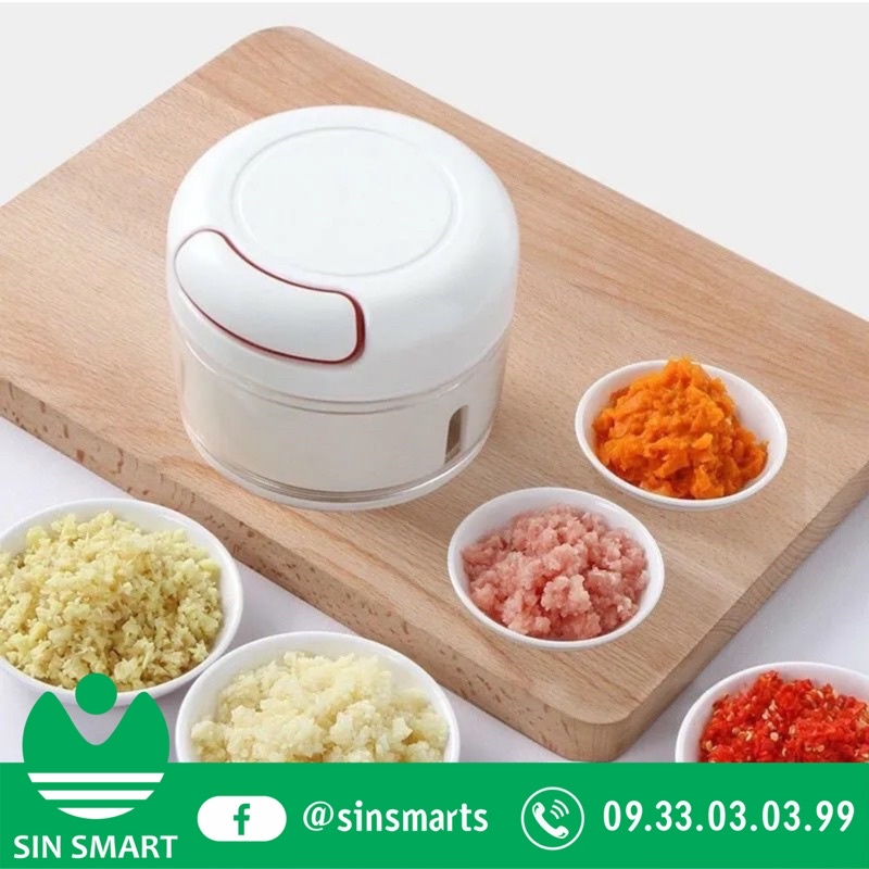 Máy xay tỏi ớt xoay ớt tỏi máy xay Mini Food Chopper đa năng cao cấp mẫu mới