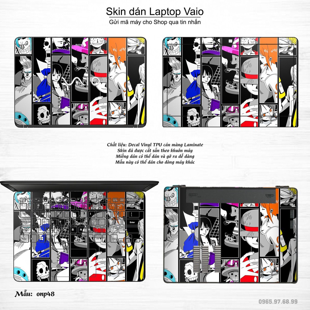 Skin dán Laptop Sony Vaio in hình One Piece _nhiều mẫu 25 (inbox mã máy cho Shop)