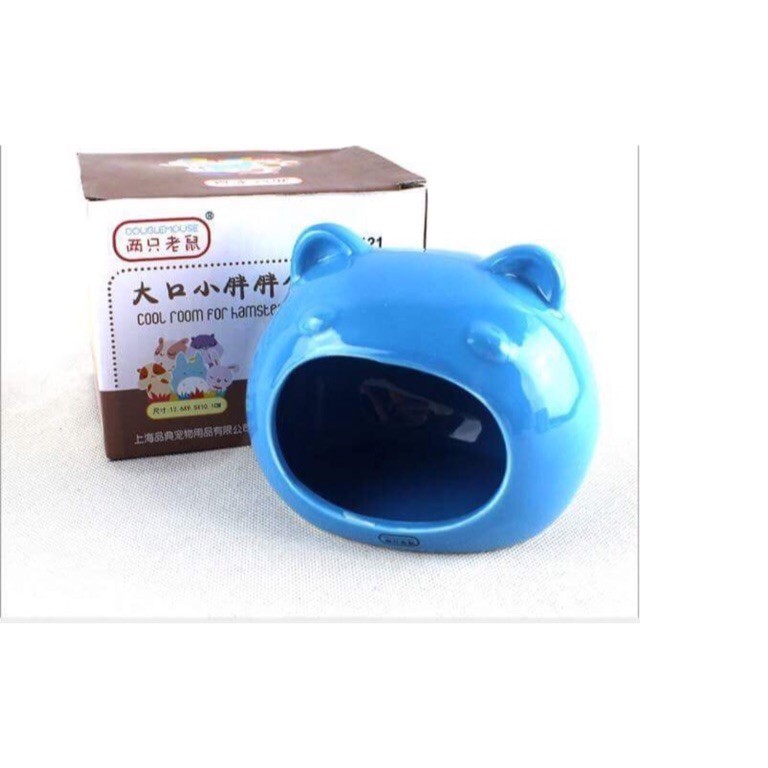 Nhà ngủ sứ hình mèo cho hamster