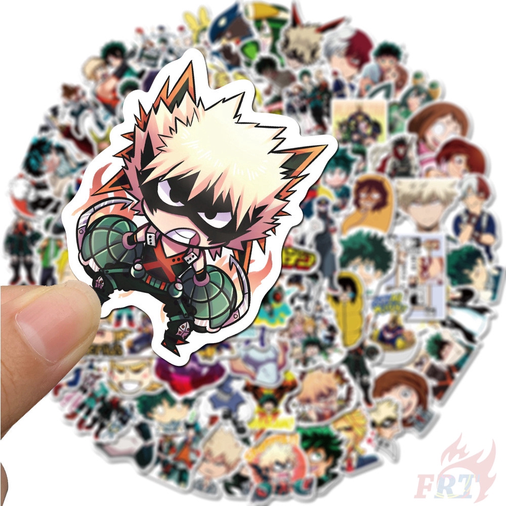 100Pcs/Set ❉ My Hero Academia Series C Stickers ❉ Midoriya Izuku Bakugou Katsuki Todoroki Shoto Anime Cartoon DIY Fashion Mixed Doodle Decals Stickers