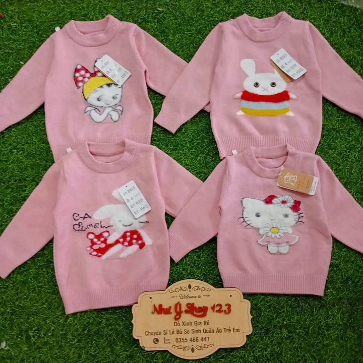 (A51 - Nhiều Mẫu) Áo Len Quảng Châu Cho Bé Gái (7-14kg)