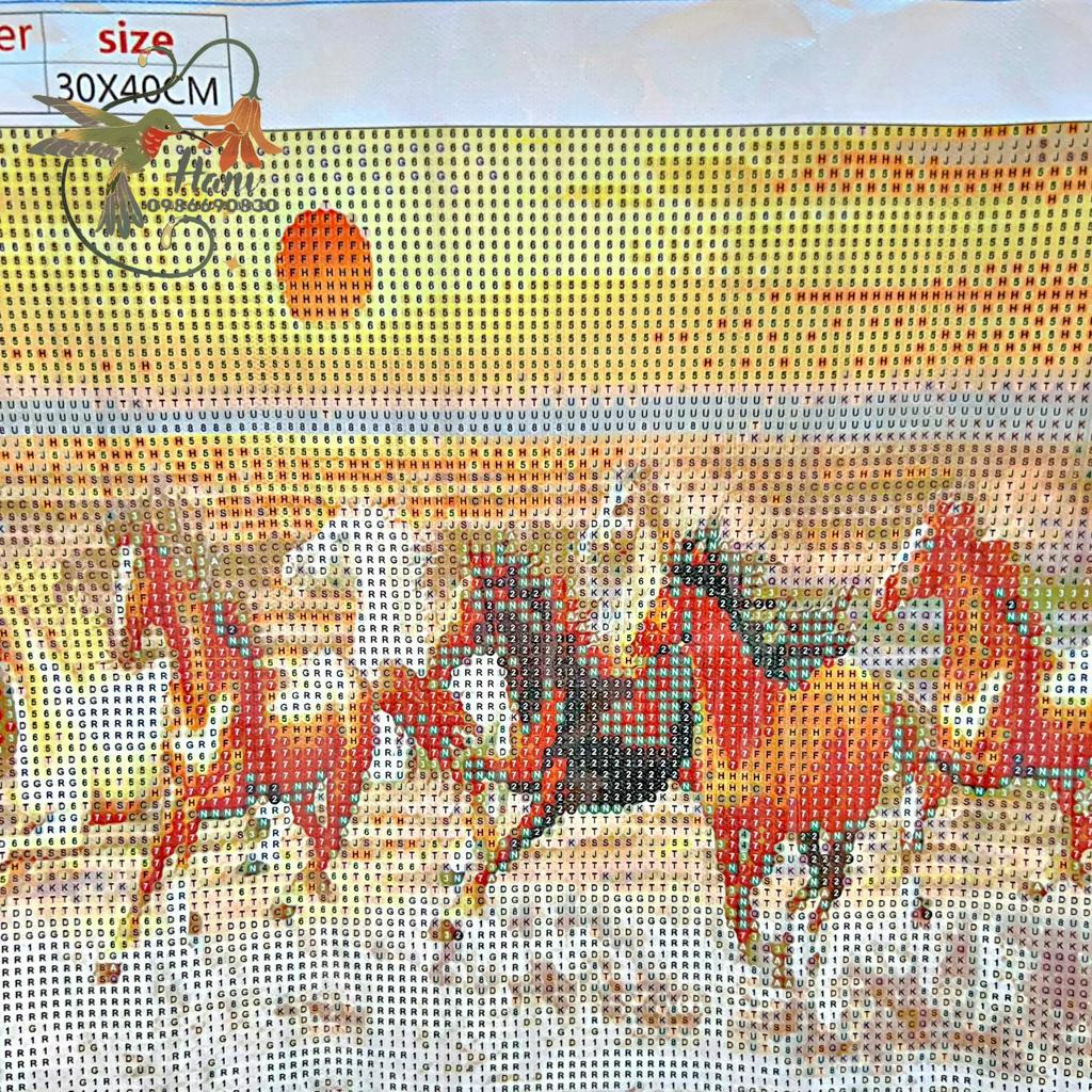 Tranh Đính Đá Hình Mã Đáo, Gắn Đá 5D Kích Thước 30x40 Tự Hoàn Thành DIY