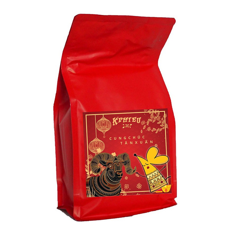 [Shopee trợ giá] Cà phê sạch Arabica Cầu Đất Blending Moka thơm đậm đà kg chua Túi 450gr