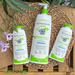 Gel tắm gội hữu cơ cho bé Dermo Cleansing Alphanova 500ml