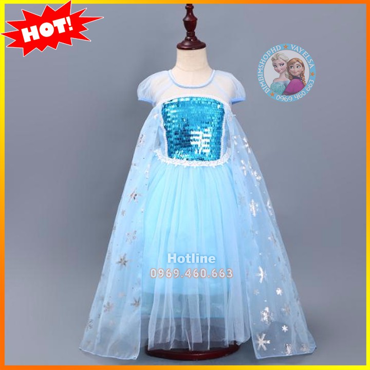 🔥Tặng PK🔥 Váy Elsa Cao Cấp. Váy Công Chúa Elsa Cho Bé Đủ Size 13 - 37kg