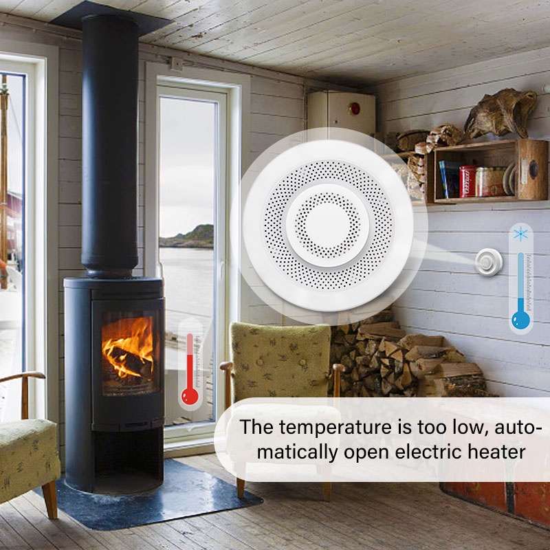 6 In 1 Tuya Wifi Smart Air Box Formaldehyde Temperature Humidity Gas Detector Sensor Automation Alarm KKDURANT