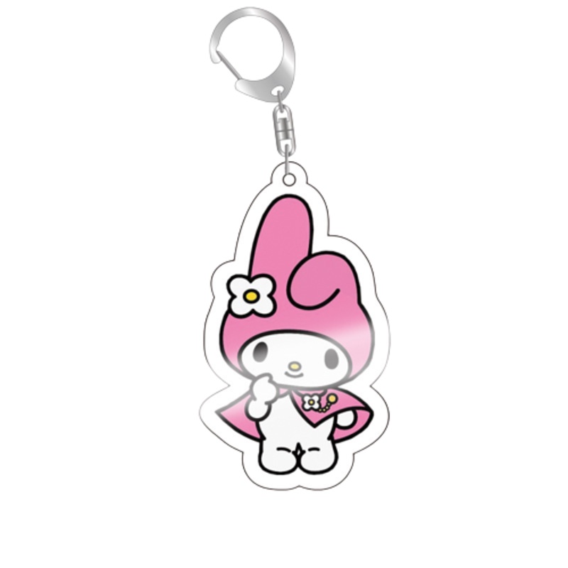 Cute Sanrio Kuromi Toy Keychain Melody Keyring Pendant Action Figures Kids Gift Anime
