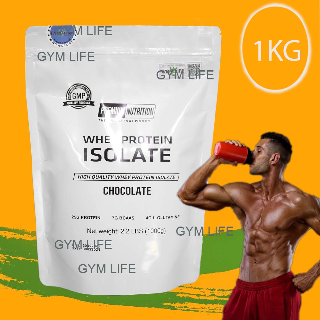 [ CHÍNH HANG] 1KG WHEY PROTEIN ISOLATE - Bổ sung protein, ít calories, ít béo, tăng cơ