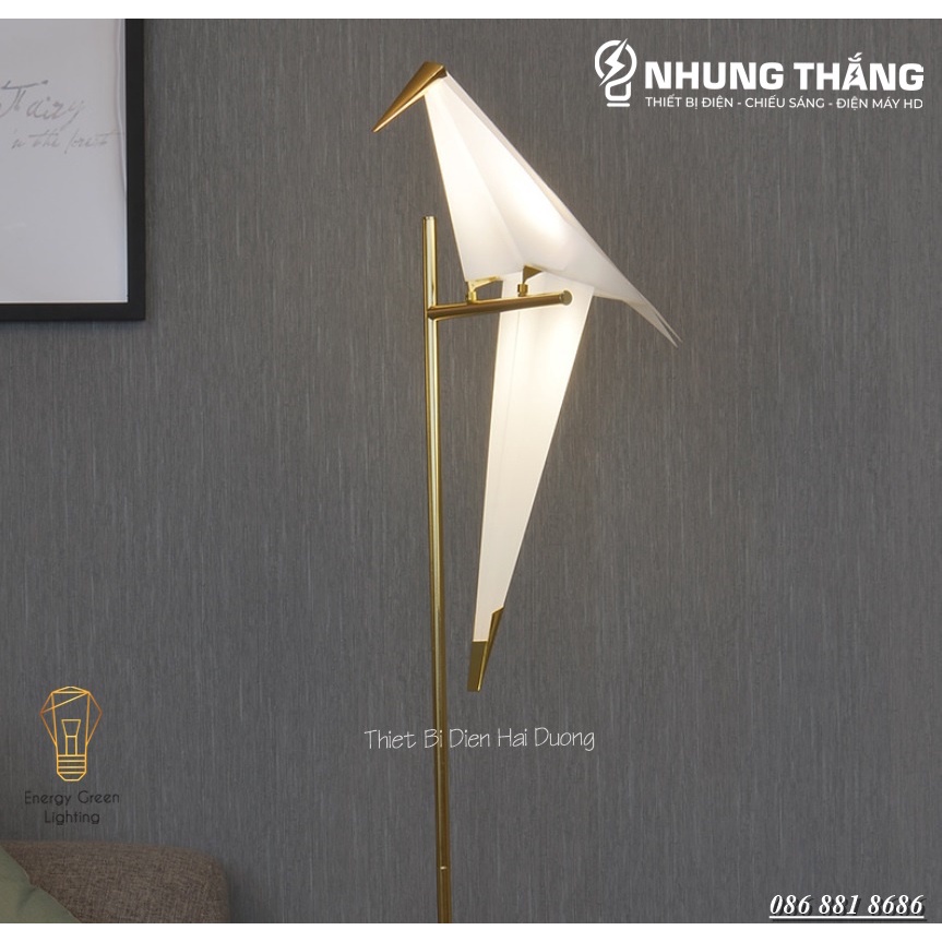 Đèn Cây Đứng Chim Hạc Cao Cấp DB-C1 - Cao 165cm - Kiểu Dáng Sang Trọng - Trang Trí Phòng Khách,Phòng Ngủ,Đọc Sách