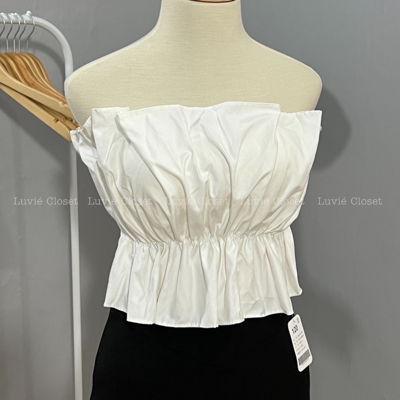 Áo Ống Bèo Nhún, Áo Quây Ngực Croptop Xếp Ly Dúm Eo Cúp Bèo Bo Eo Phong Cách Tiểu Thư Sang Chảnh Quyến Rũ