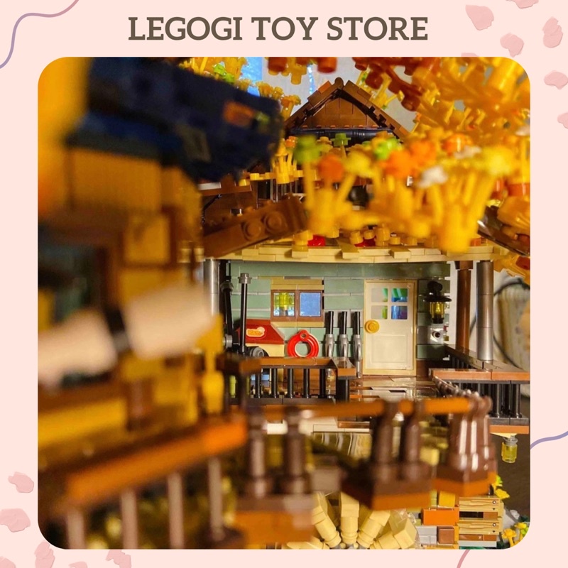 Đồ chơi xếp hình Legogi lắp ráp Nhà trên cây 4761 mảnh LOZ 1033 DIY Forest Tree House