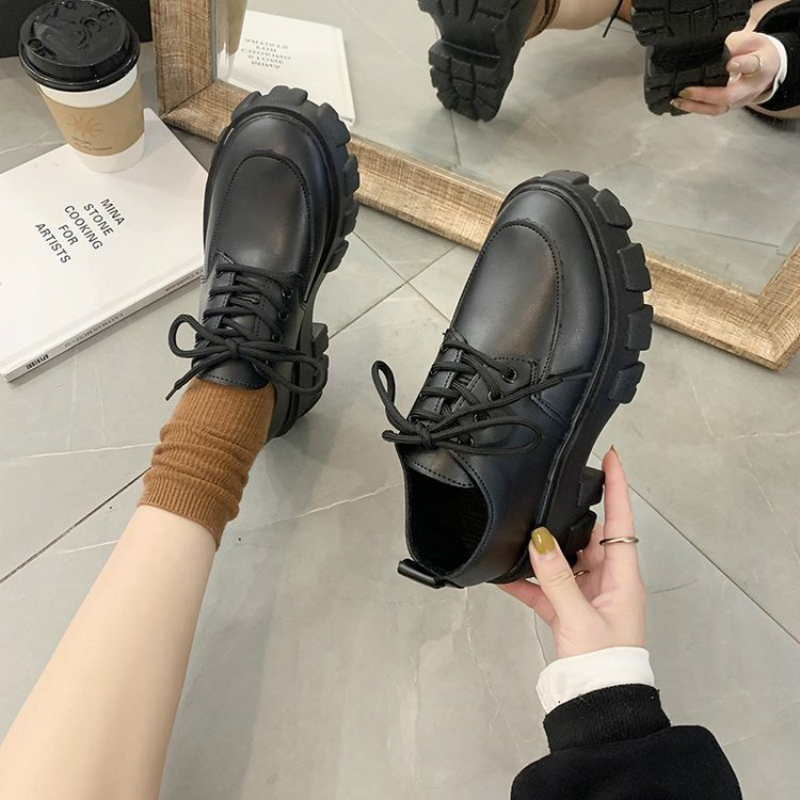 Giày bốt da dây cột phong cách Hàn Quốc cho nữ | BigBuy360 - bigbuy360.vn