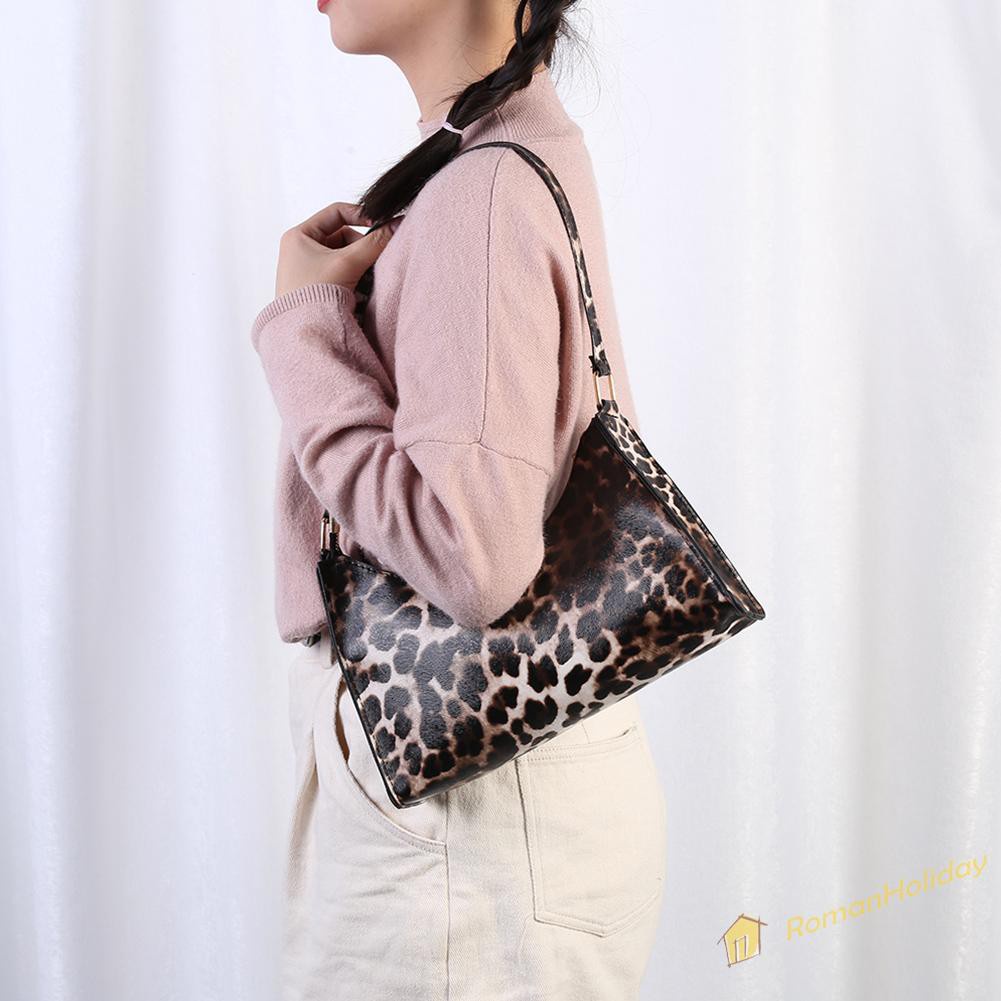 【On Sale】Vintage Women Animal Pattern Handbag Hobos PU Leather Shoulder Underarm Bag