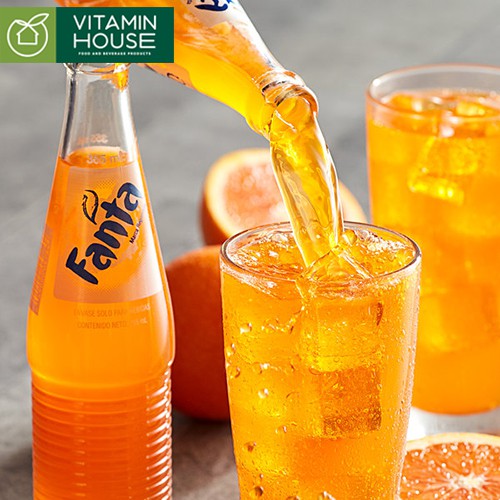 Nước ngọt có ga Fanta Cam Dâu Thơm Mỹ 355ml [VITAMIN HOUSE]