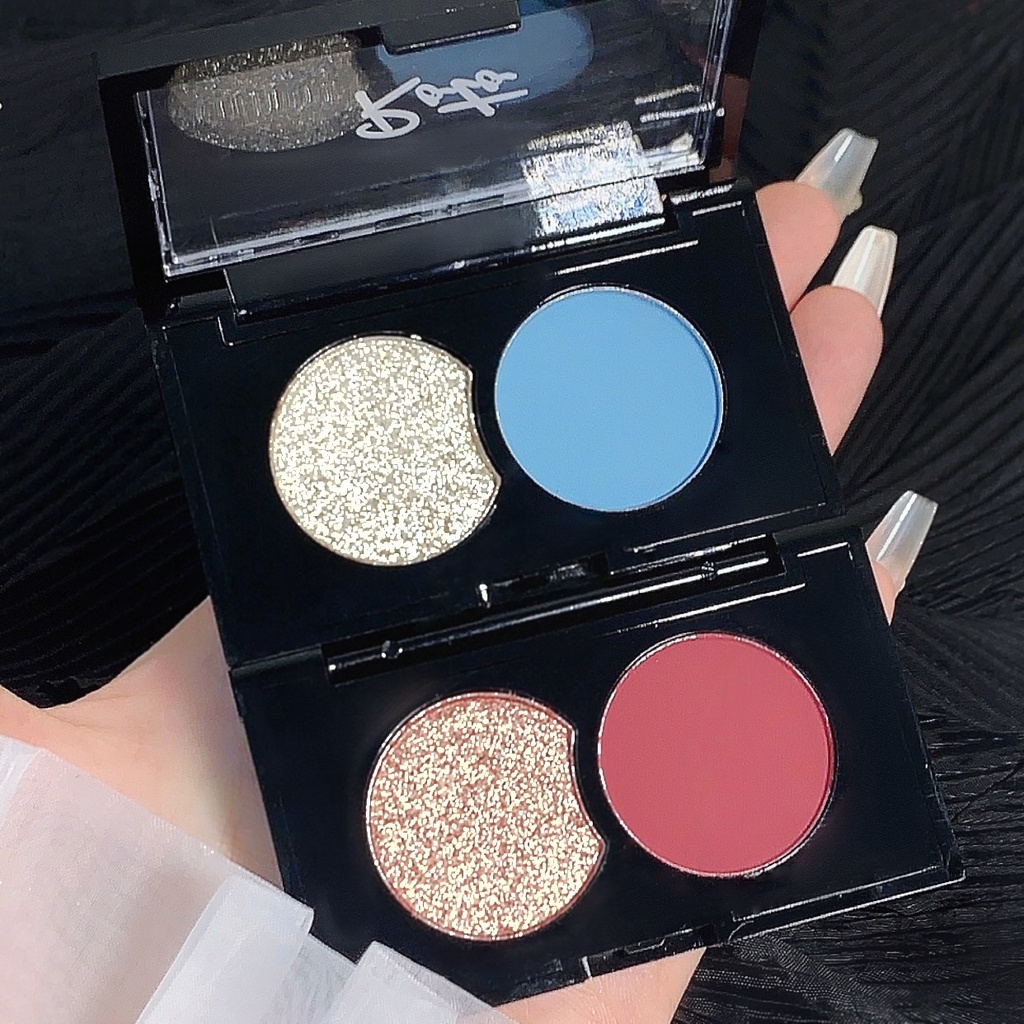 Bảng Phấn Mắt ROTO Chất Acrylic Lì Lấp Lánh Trang Điểm Mắt Khói Tông Nude Sắc Tố Đen