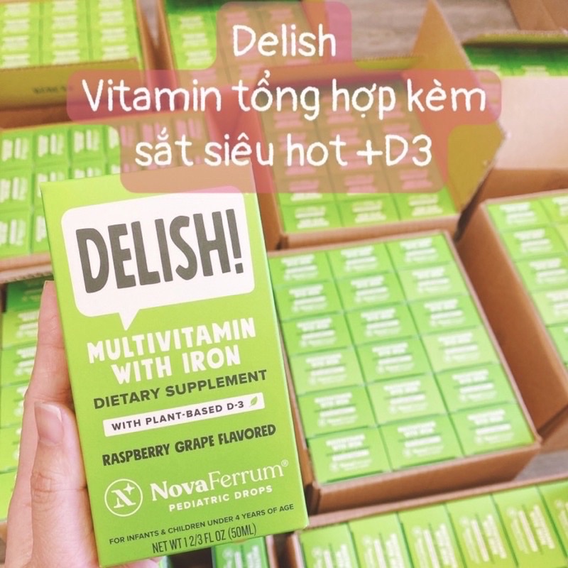 Vitamin Tổng Hợp Multivitamin Novaferrum Yum/Delish bổ sung Sắt & D3