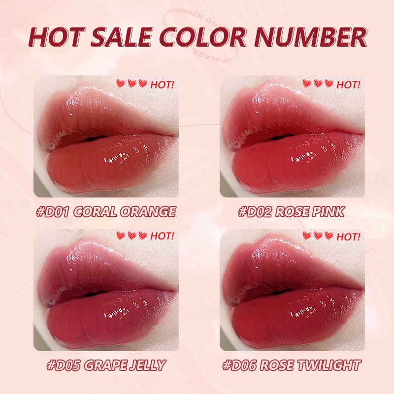 Son Bóng Pudaier 6 Màu Tùy Chọn Dưỡng Ẩm Không Dính Cốc 10g