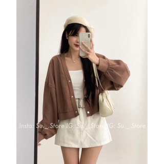 Áo khoác Cardigan dáng lửng phong cách trẻ trung, năng động
