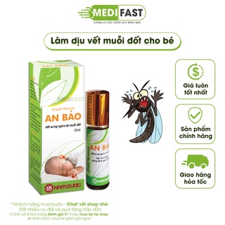 Bôi muỗi đốt cho bé dạng bi lăn An bảo lọ 12ml tinh dầu thảo dược, tránh côn trùng đốt, an toàn cho trẻ sơ sinh