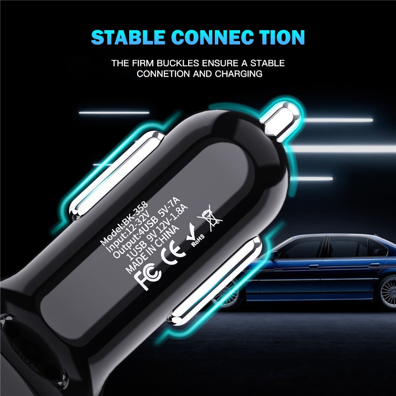 Củ Sạc Nhanh 4 Cổng USB 48w 7a Cho iPhone 11 12 13pro max xiaomi samsung s8 s9 s10 galaxy