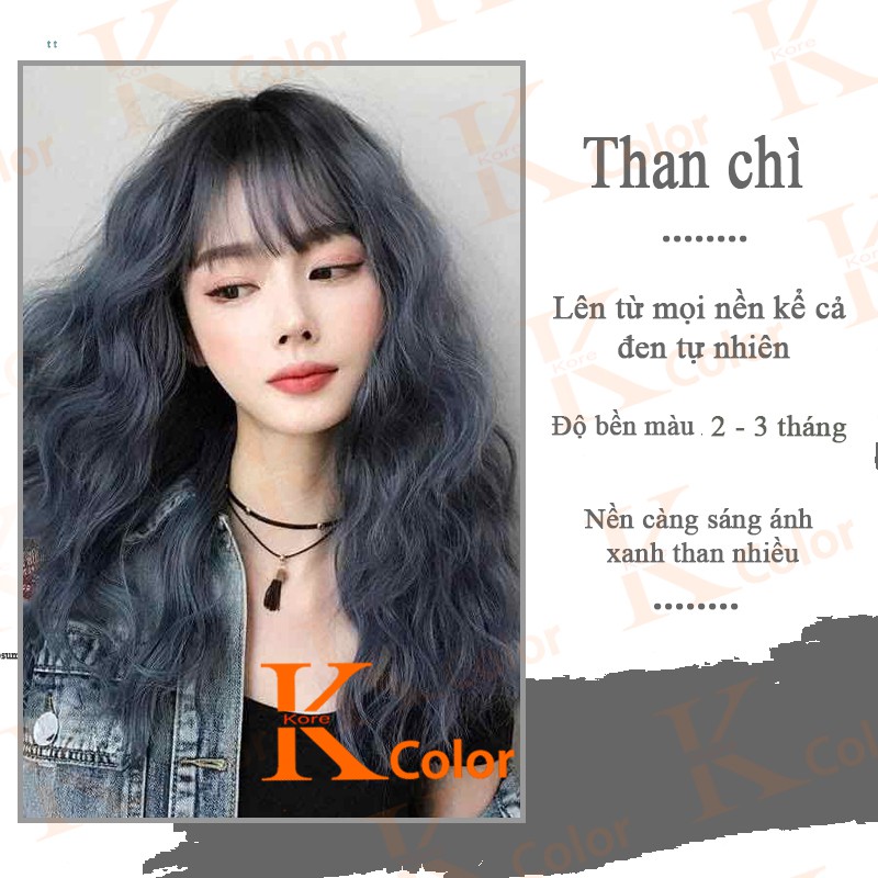 Thuốc nhuộm tóc Than Chì không tẩy sử dụng tại nhà nhiều thảo dược giá rẻ kcolor