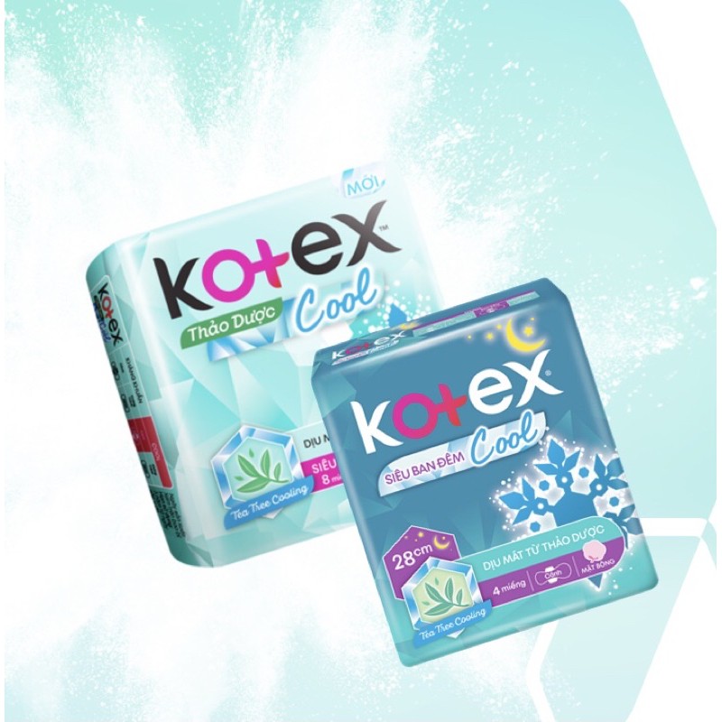 [SỐC]KOTEX_BAN_ĐÊM_COOL_MÁT_LẠNH_28CM_TẶNG_HNCOOL