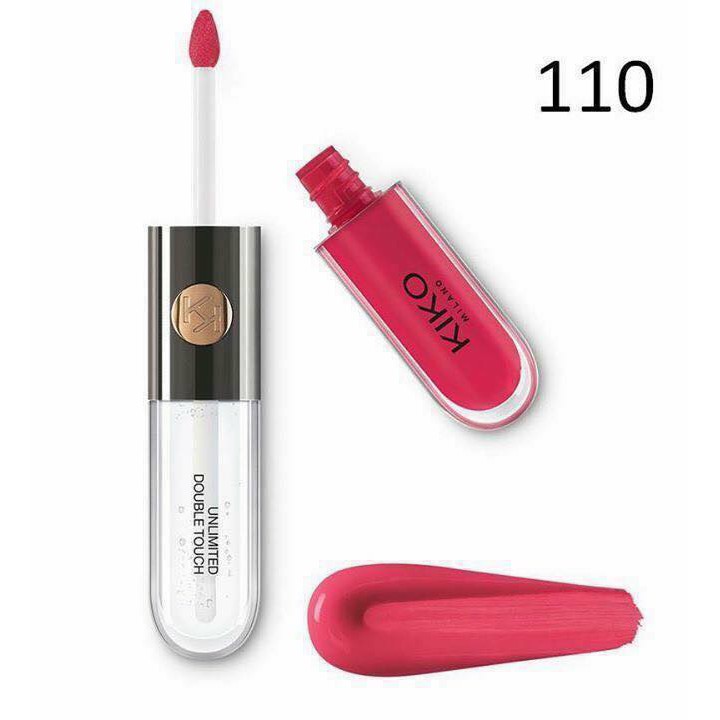 Son Kiko 110- Hồng Rose siêu lì, đẹp, sang trọng với 2 đầu trong 1 thỏi son