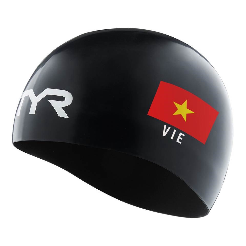 Nón bơi thi đấu TYR Custom Blade Silicone Caps with Vietnam National Flag