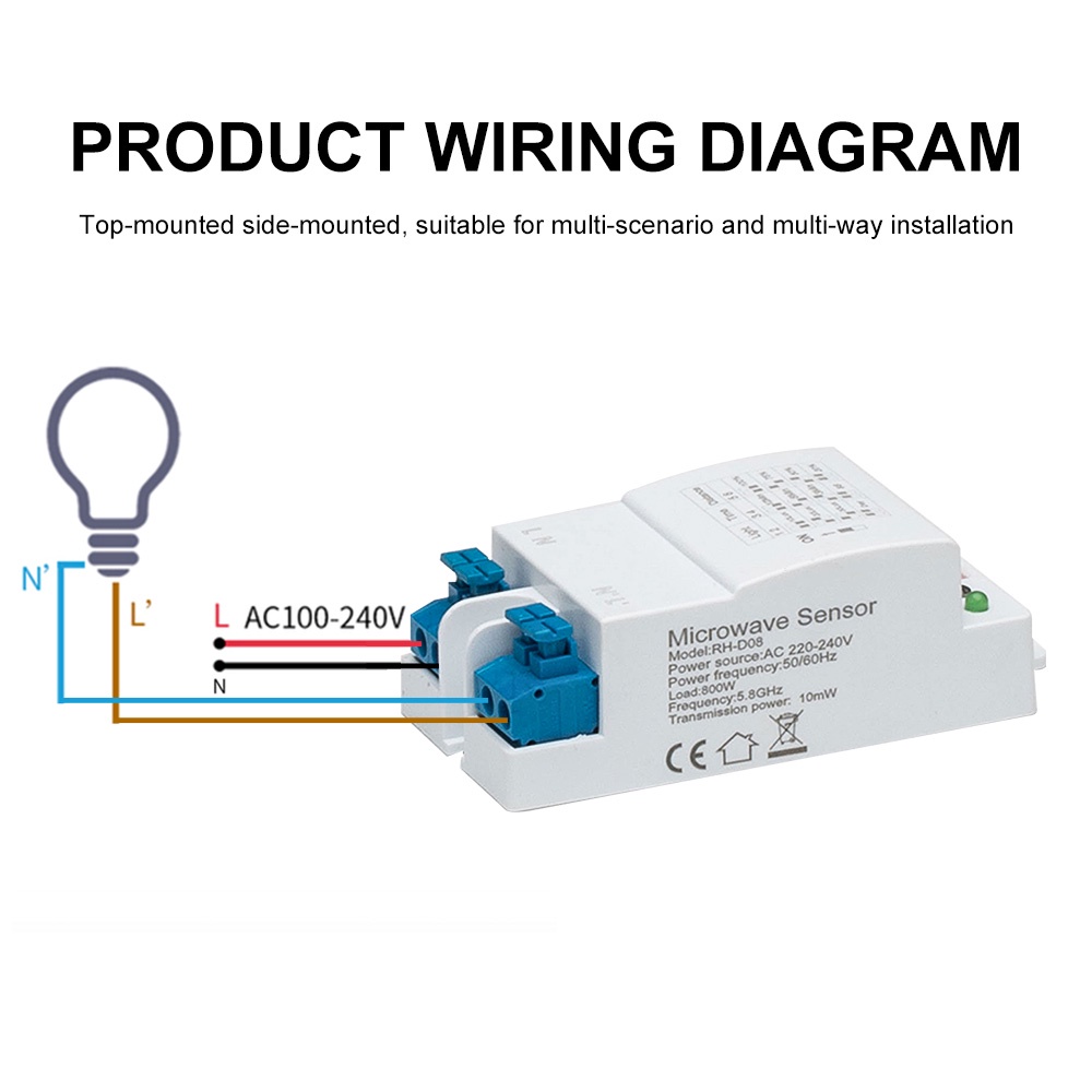 Công tắc cảm biến radar DIYMORE 5.8g dip 220-240v
