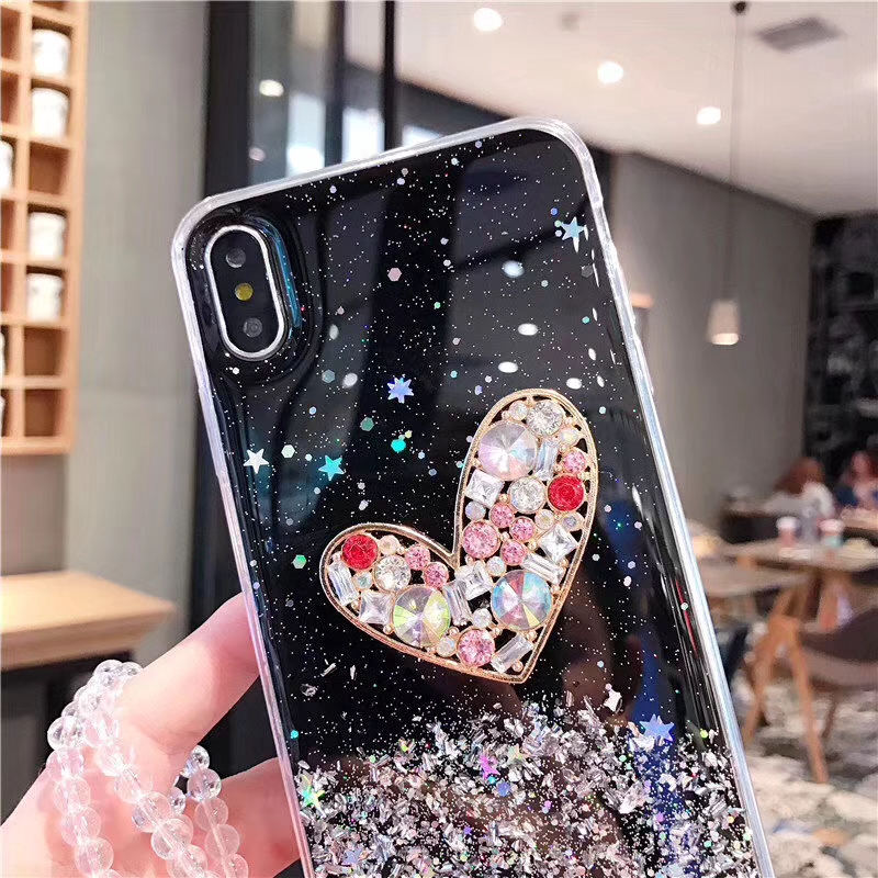 Crystal Strap + Sequins Soft Case Samsung A51 A71 A81 A50 A30S A50S A10S A20S A10 A20 A40 A60