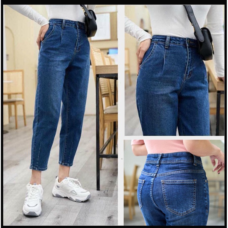 Quần jean baggy nữ BB Jeans lưng cao co giãn tốt tôn dáng đẹp BB09 | BigBuy360 - bigbuy360.vn