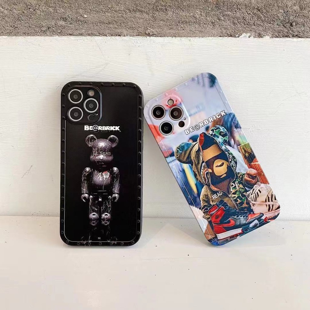 Ốp điện thoại APE in hình gấu cho iphone 13 Pro Max i13 13pro 11 Pro Max i11 iX XS XR Xs MAX i7 i8 SE 7plus 8plus 7 PLUS 8 PLUS 12Pro Max