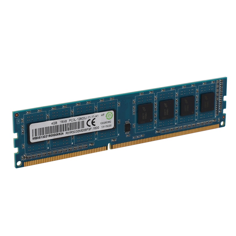 Bộ nhớ máy tính để bàn DDR3 4GB 1RX8 PC3L-12800U 1600Mhz 240Pins 1.35V CL11 DIMM Ram cho Bo mạch chủ Intel AMD