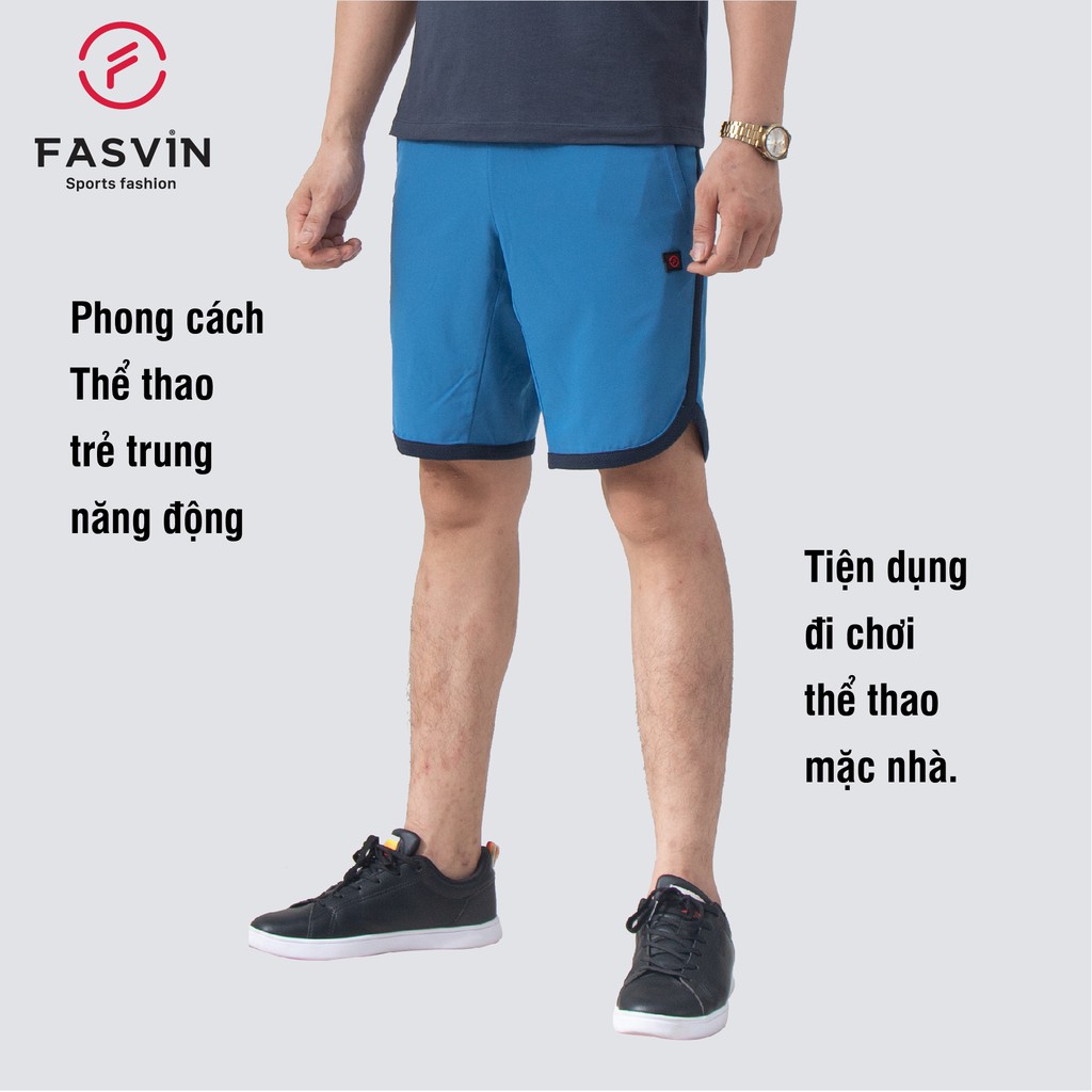 Quần short nam thể thao Fasvin Q21461.SG vải dù gió mềm mại co giãn phù hợp cho các hoạt động thể thao