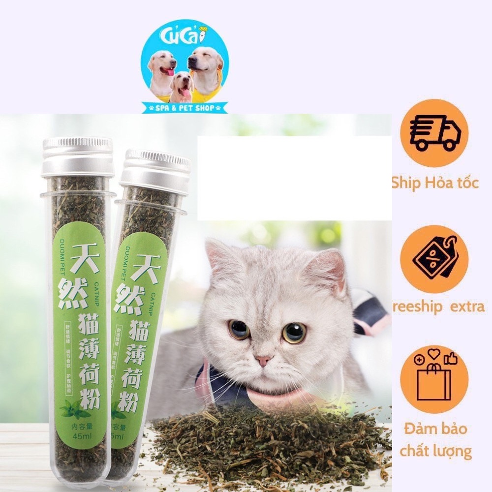 Cỏ mèo bạc hà Catnip, cỏ bạc hà cho mèo dạng khô giúp hỗ trợ tiêu hóa, làm lông và da của bé khỏe đẹp - Củ Cải Pet Shop