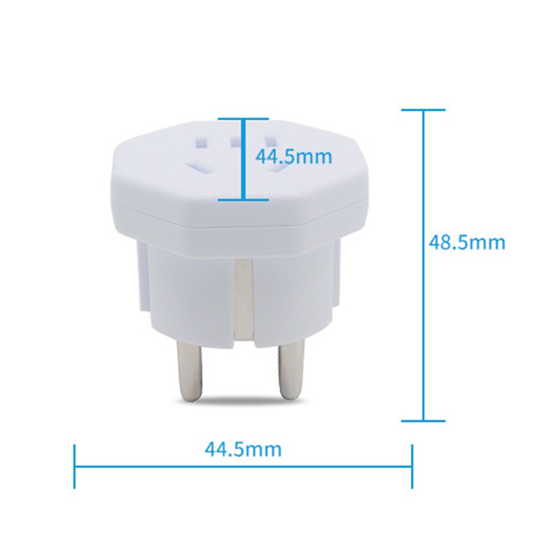 Phích cắm chuyển đổi 3 chân Chéo (hoặc 2 chân Thẳng) DẸT, sang 2 chân Tròn chuẩn VIỆT NAM - SIÊU CHỊU TẢI 16A YD-512