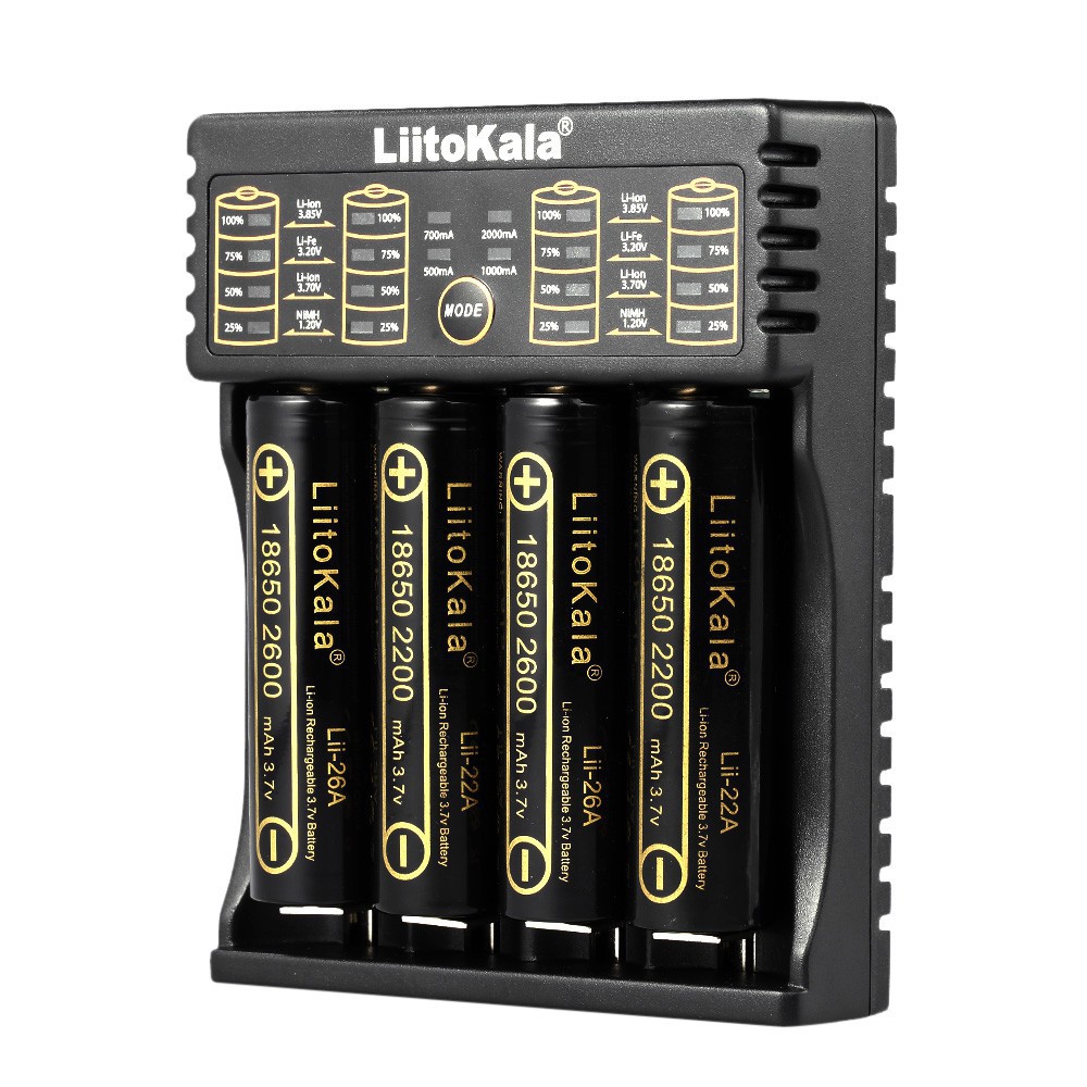 Bộ thiết bị sạc pin thông minh LiitoKala Lii-402 kèm cáp USB