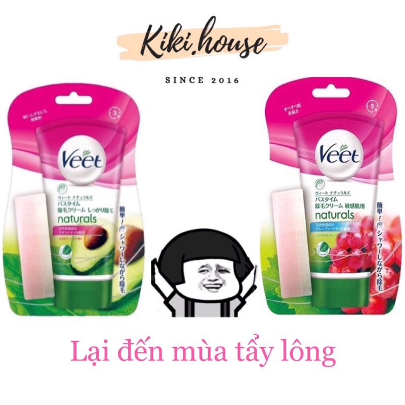 Kem tẩy lông Veet Nhật Bản 150g ( tặng kèm bông )