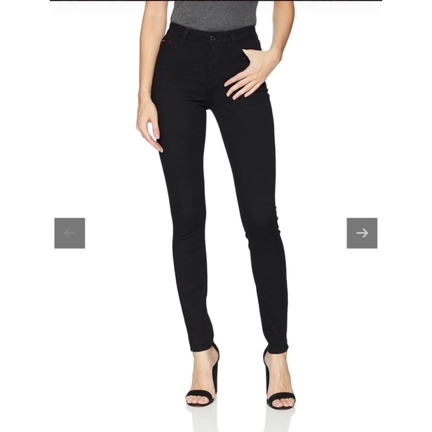 Quần tommy dáng skinny đen tuyền