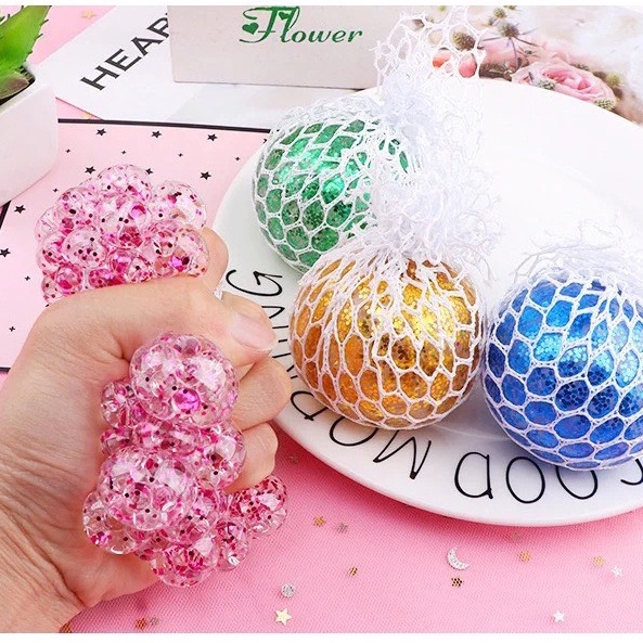 Đồ Chơi Quả Bóng Lưới  Đồ Chơi Bóp Bóp Nhiều Màu Sắc Giúp Giải Toả Căng Thẳng
