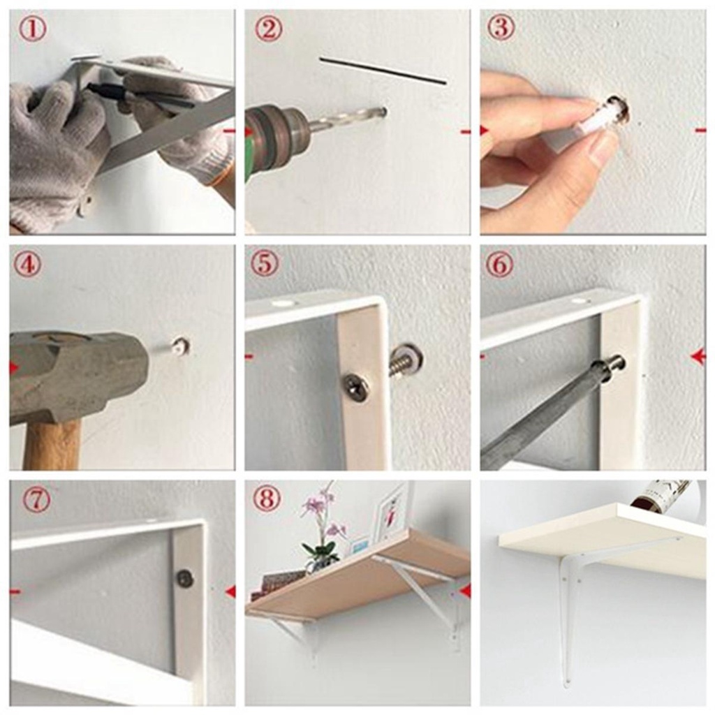 Giá Đỡ Kệ Gắn Tường Hình Chữ L Dễ Lắp Đặt DIY