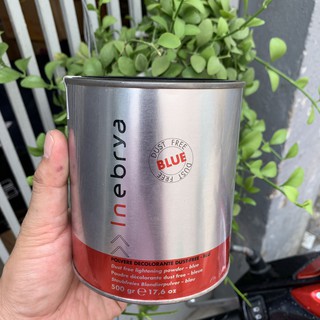 Bột tẩy màu xanh Blue Dust Free Inebrya 500gr "